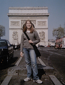 Erin Wagner as a Rotary Youth Exchange student in Paris, France.