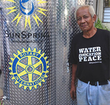 A SunSpring installed at a hospital in Jacloban, the Philippines.