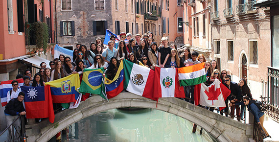 Youth Exchange students in Europe.